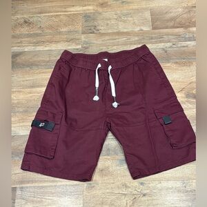 Men's Cargo Shorts with an ECG and heart embroidery design